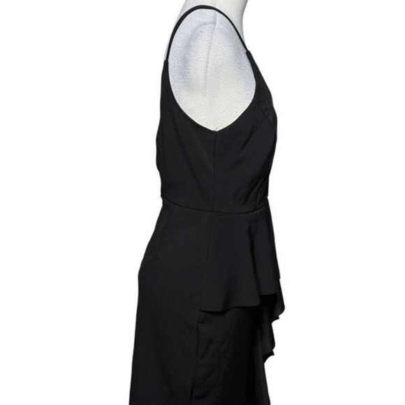 Mystic Los Angeles Sexy Strappy Low Plunging Neckline Little Black Dress Large - Picture 3 of 7